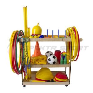 Купить Тележка деревянная со спортинвентарем передвижная в Каменке 